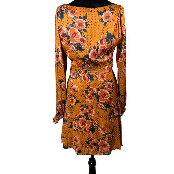 Free People Morning Light Floral Mini Dress Women’s XS Yellow Boho - Picture 9 of 13